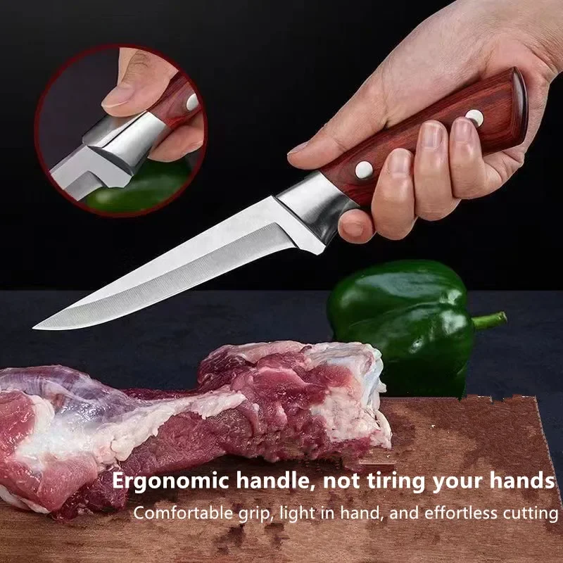 MDHAND Boning Knife 6 Inch German High Carbon Stainless Steel Grade Boning  Fillet Knife 