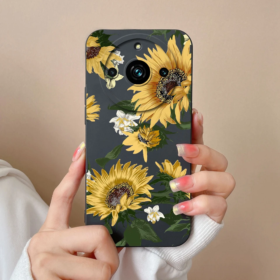 Sunflower Daisy Liquid Silicone Protective Case - Antifouling Back Cover