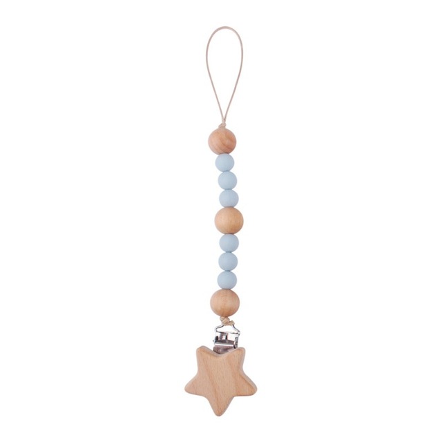 Wood Chew Beads Pacifier Clips Dummy Chain Holder Cute Soother Chains Nipple Appease Baby Teething Toy Baby Chew
