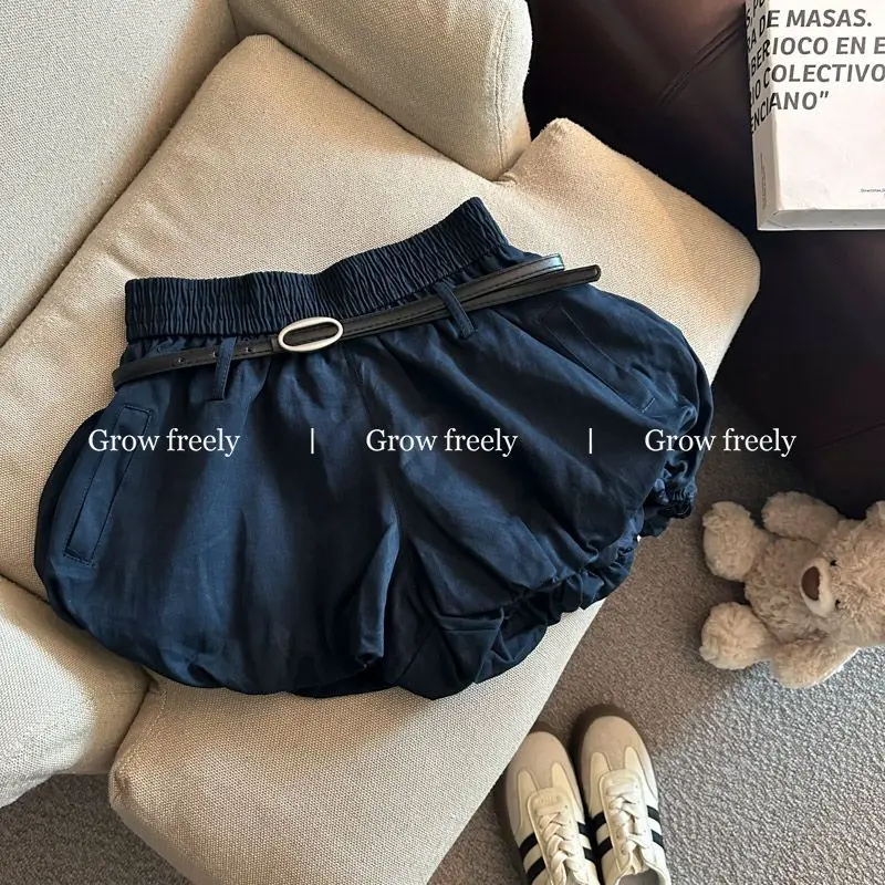 Women High Waist Elastic Shorts Korean