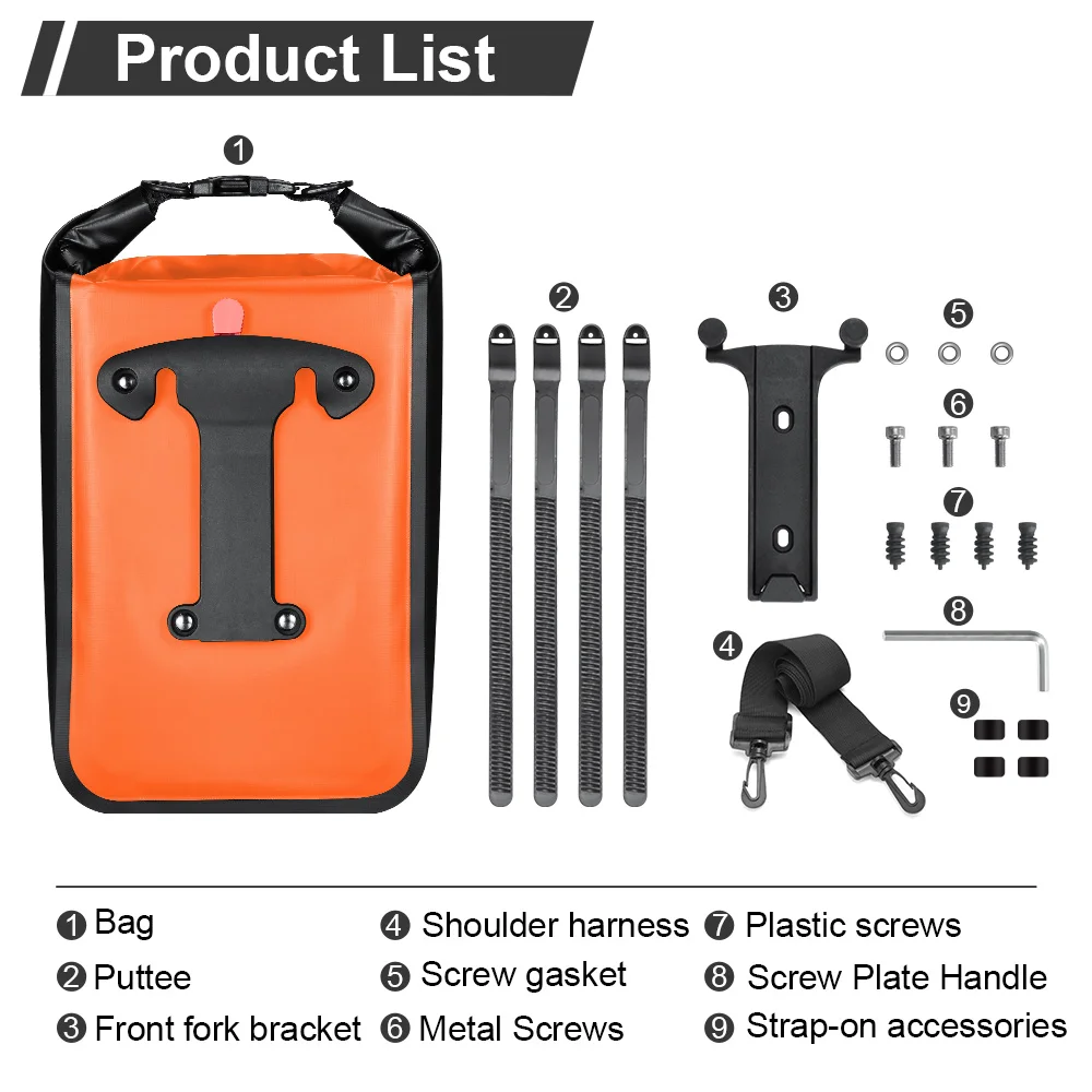 NEWBOLER Fahrradtasche 10L Große Kapazität Wasserdichte Elektrische Jagd Fahrradtasche Fahrrad Schnellspanner Gabeltasche Fahrrad Rücksitztasche – Detail 6
