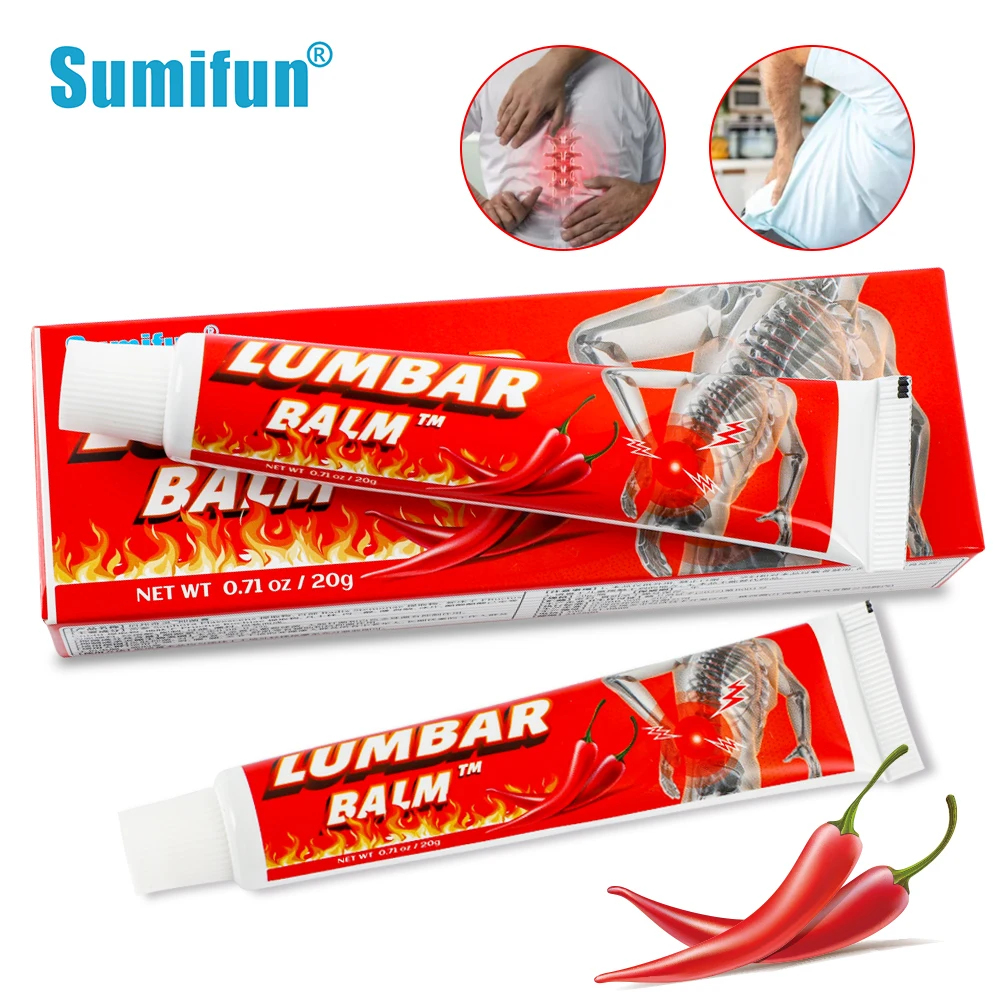 

20g Sumifun Lumbar Spine Balm Pain Relief Plaster Hot Pepper Back Pain Capsicum Cream Waist Relief Ointment Chinese Medicines