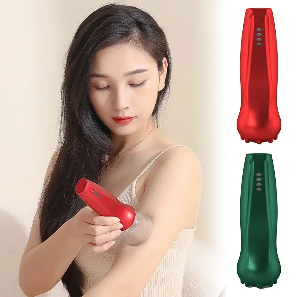 1pc Electric Scraping and Cupping Device Dredge Meridians Chinese Health Care Painless Suction Cups for Body Massage Vacuum Cans 4