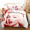 3D Printed Marilyn Monroe Bedding Set Duvet Cover Bedroom Comforter Cover Single Twin King ​Size Quilt Cover Home Textile 2/3PCS 5