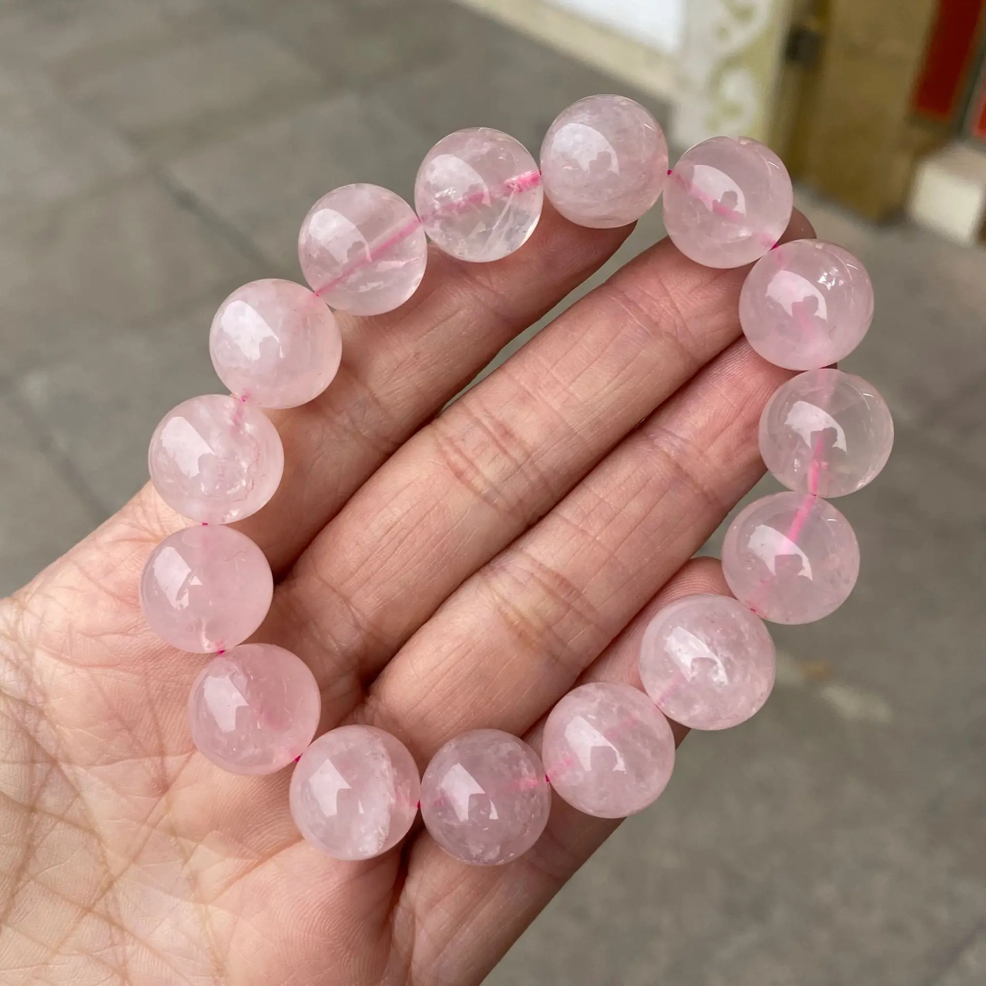 Wholesale Natural Stone Pink Rose Quartz Beads Bracelet For Women Men Fashion Healing Crystal Yoga Jewelry Gift