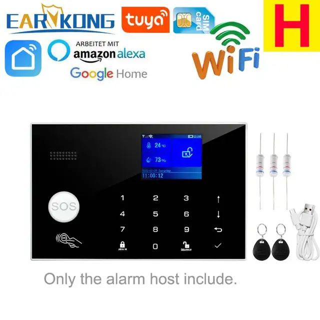 Wifi GSM Alarm System 433MHz Home Burglar Security Alarm Wireless Wired