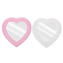 

2pcs Heart-shaped Mirror Wall-mounted Desktop Mirror Female Makeup Mirror
