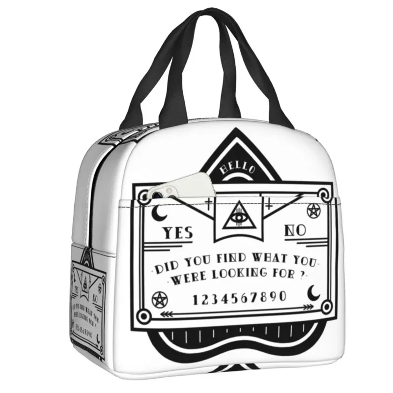 

Occult Ouija Spirit Board Portable Lunch Boxes Waterproof Halloween Witchcraft Cooler Thermal Food Insulated Lunch Bag Office