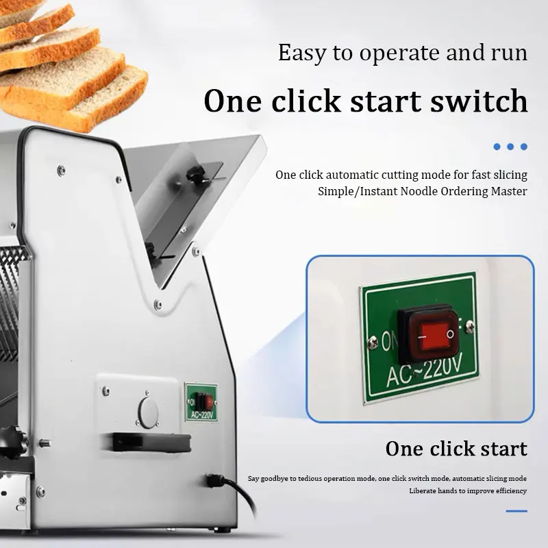 Electric Bread Slicer Commerical Sandwich Slicer Cutter Machine Thickness 31pieces/Time Home Appliance Food Processor 4