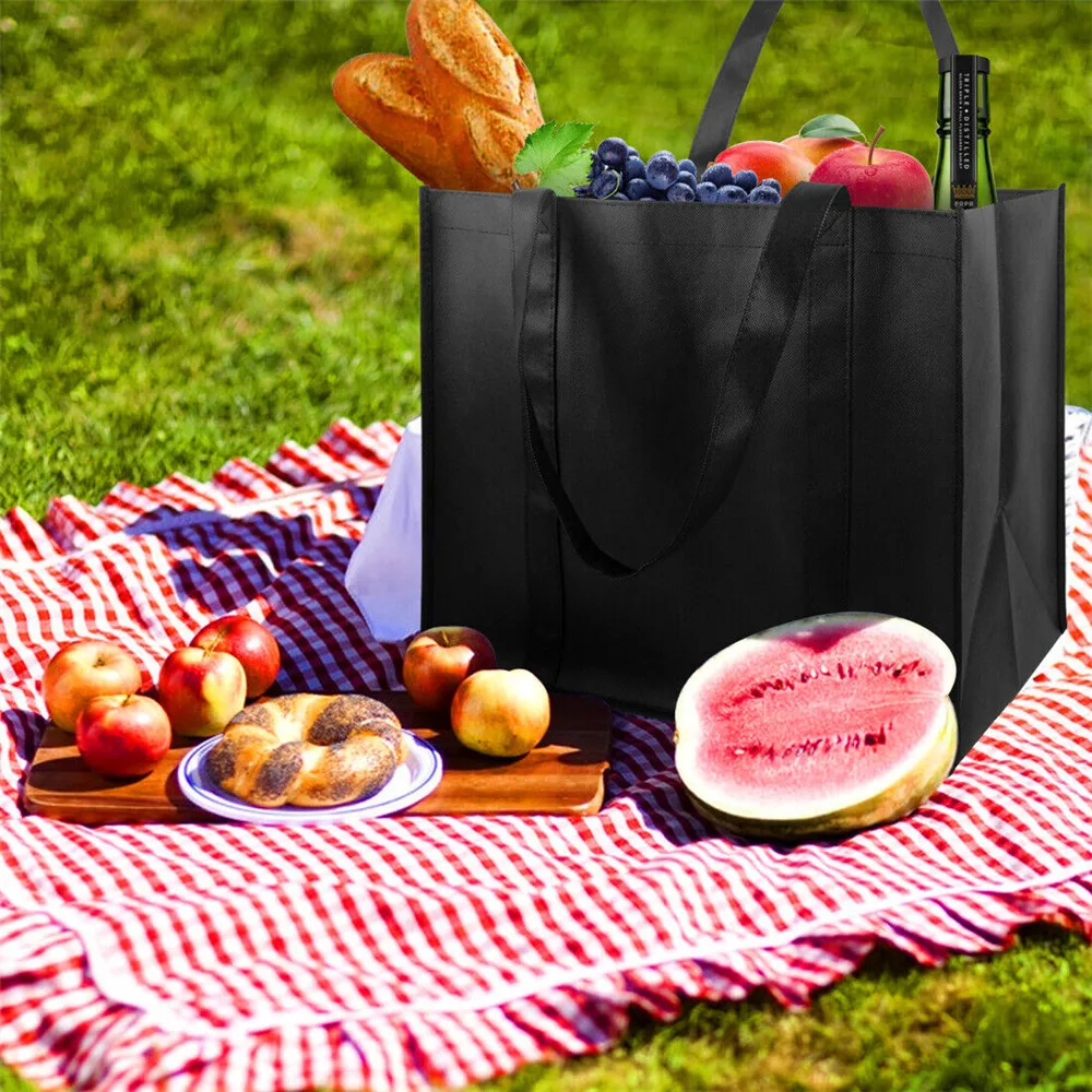 Large Capacity Shopping Bag  Female Tote Bag Non-Woven Fabric Eco Bag Reusable Pouch Travel Storage Handbag Organizer 6
