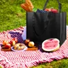 Large Capacity Shopping Bag  Female Tote Bag Non-Woven Fabric Eco Bag Reusable Pouch Travel Storage Handbag Organizer 6
