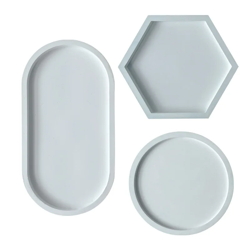 Molde De Silicona Para Resina SHENGYIG - Bandejas Redondas Y Ovaladas De 21cm, Perfectas Para Manualidades, Chocolates O Decoración