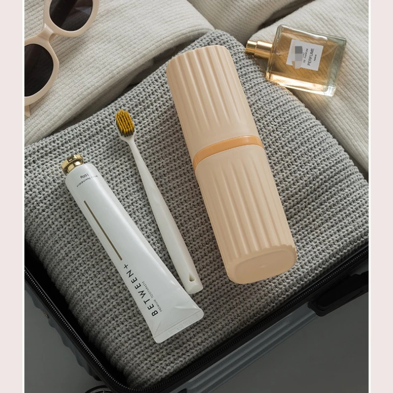 Foldable Toothbrush Storage Box Travel Bathroom Tumbler with Toothpaste Holder for Trips Bathroom Products