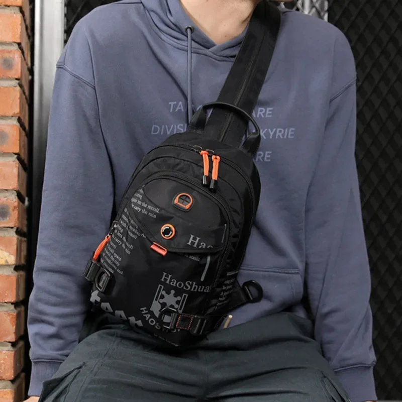 Men Small Backpack Daypack One Shoulder Cross Body Bag Pack Travel Climb Military Nylon Male Knapsacks Sling Chest Rucksack Bag 3