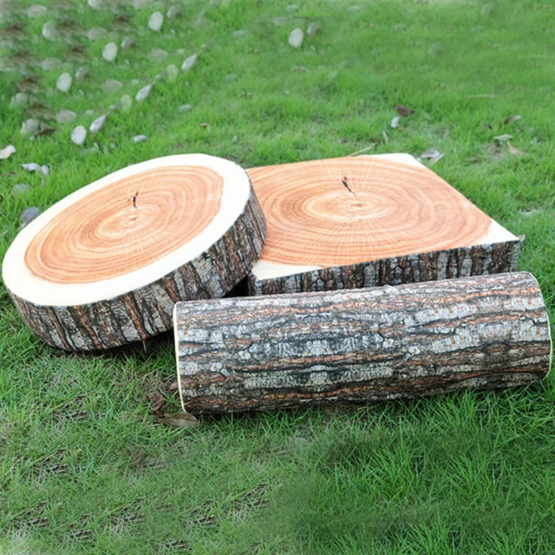 Stump Creative Pillow High Simulation Round Stump/wooden Board/cutting Board Modeling Cushion Cute Pillows