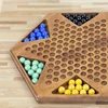 Wooden Chinese Checkers Board Game with Marbles for Kids and Adults 3