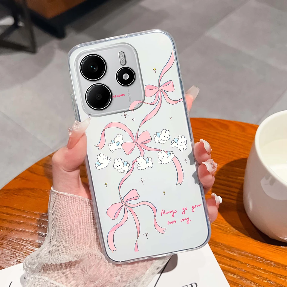 Love Heart Butterfly Transparent Shockproof Anti-Fingerprint Case
