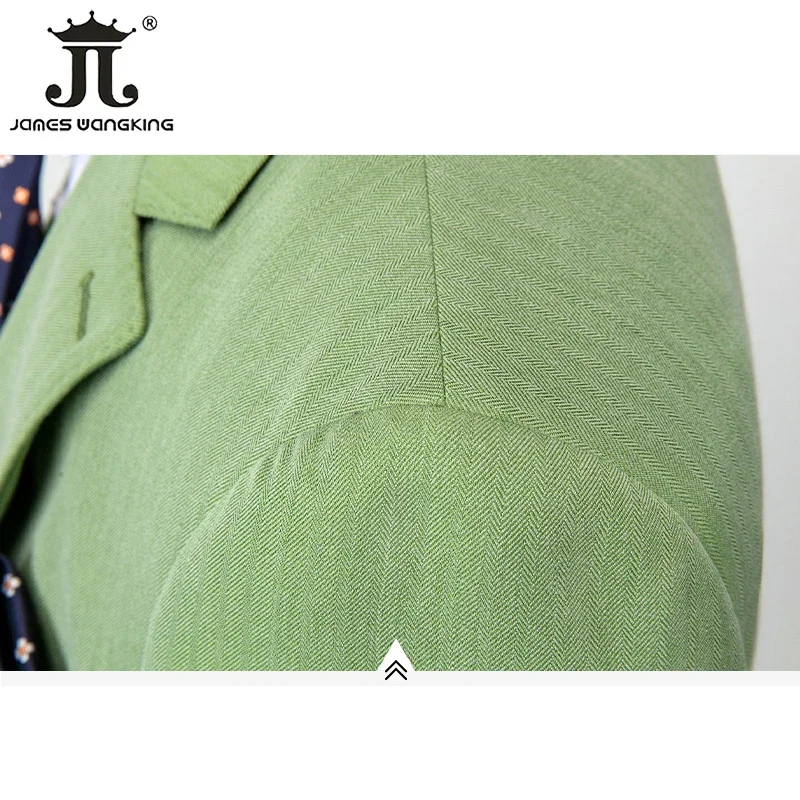 S-5XL 남성용 럭셔리 녹색 비즈니스 정장, 무도회 연회 파티 신랑 웨딩 드레스, 단색 정장, 재킷, 조끼, 바지, 3 개