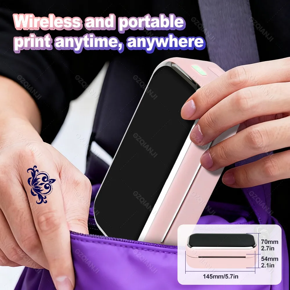 80mm Mini Tattoo Stencil Printer AIMO MR3 Wireless Thermal Tattoo Maker & 3inch Transfer Paper Fucos on Small Tattoo Pattern New