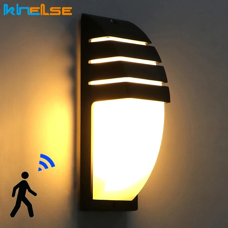 10W LED Wall Light Waterproof Porch Lights Radar Motion Sensor Villa Courtyard Garden Outdoor Lighting wall light