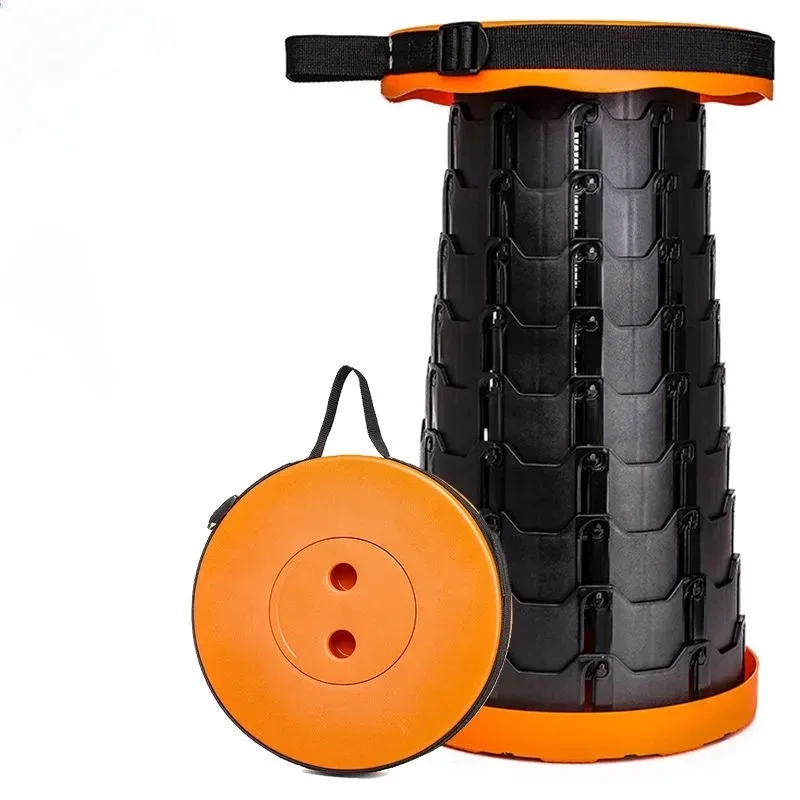 Portable Collapsible Telescopic Stool Sturdy Foldable Stool with Load Capacity of 400lbs Retractable Camping for Hiking