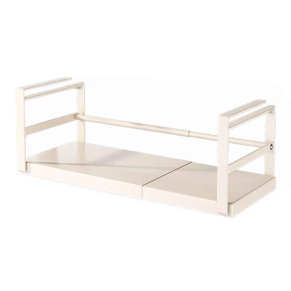 Extendable Under Cabinet Add-on Storage Baskets with Thick Clip Under Cabinet Shelf Hanging Holder for Pantry Or Laundry Room