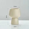 Nordic Creative High Foot Simple White Ceramic Flower Pot, Light Luxury Home Room Decoration, Modern Decorative Vase ins 6