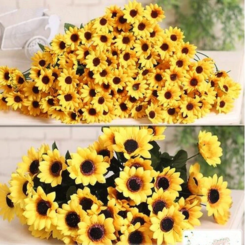 

Sunflower flower decorative flower bouquet simulation fake plastic flower dance props Home Furnishing living room balcony decora