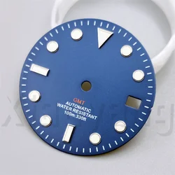 Glossy Multicolor Watch Dial with C3 Luminous Feature - NH34 (MATTE BLUE 1)