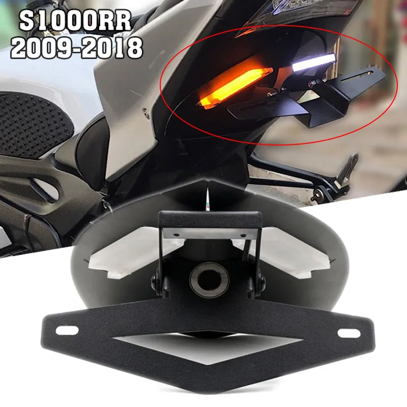 

For BMW S1000RR S1000R HP4 S1000 RR R 2009-2018 2017 2016 Rear Tail Light Brake Turn Signals Integrated LED License Bracket