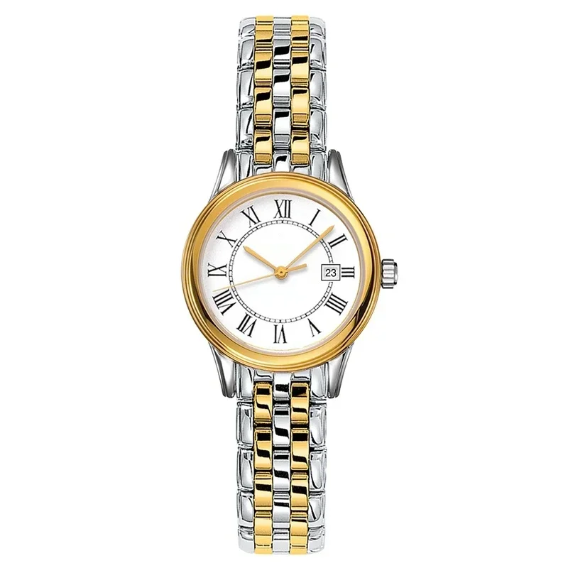 

Luxury New Military Flag Mechanical Watch Ladies Gold-Plated Trendy Automatic Rose Gold White Dial Fashion Watches