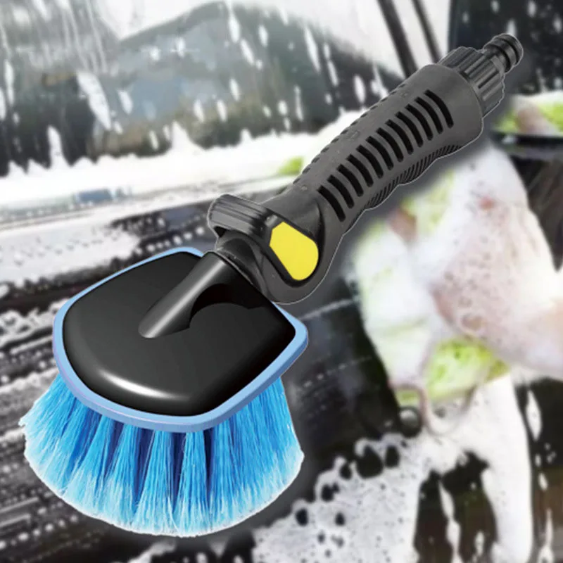 

Portable Car Water Brush Car Beauty Cleaning Supplies Car Wash Brush Water Spray Tire Hub Brush Car Body Glass Cleaning Tool