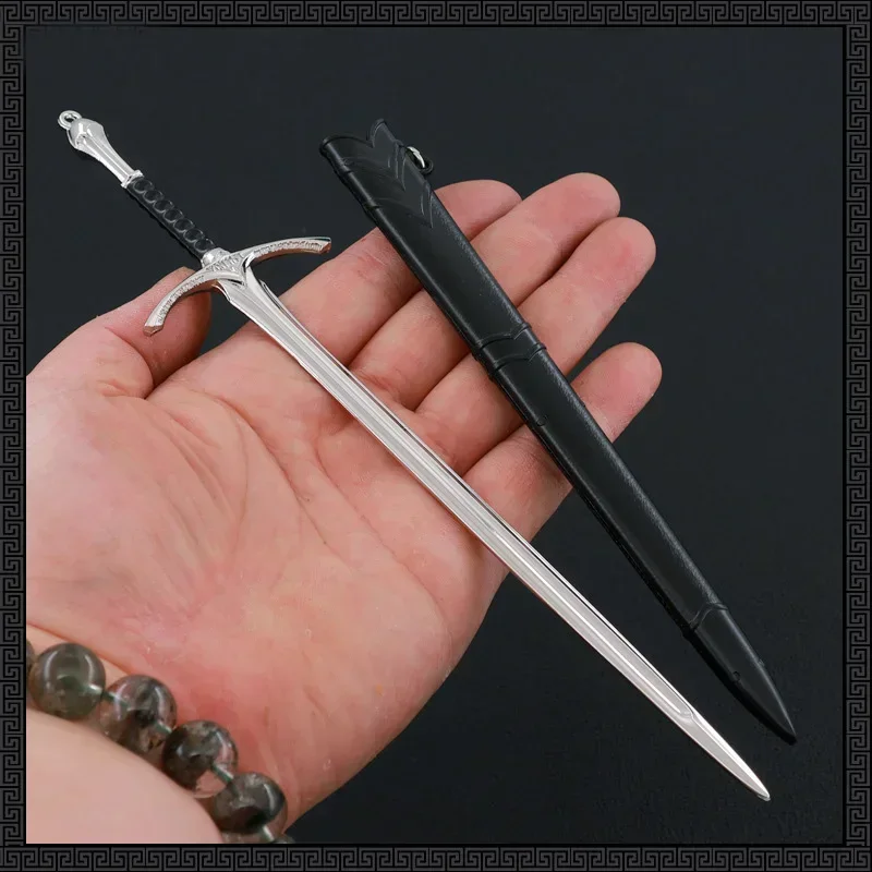 Middle Earth Weapon Gandalf Glamdring Medieval Sword Metal Katana Samurai Sword Accessories Keychains Birthday Gifts Toys 22cm cosplay sword,sword keychain,cosplay toy,cosplay prop