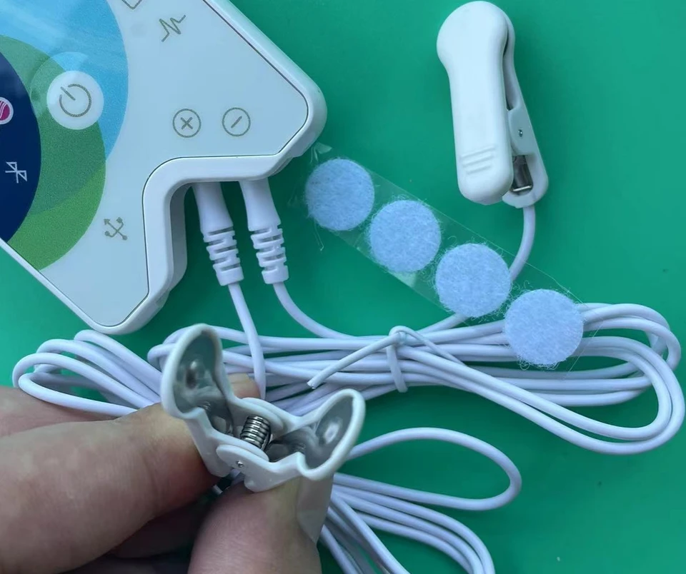 10 Pezzi (5 Paia) Nuovi Elettrodi A CLIP Con Morsetto Per L'orecchio A Doppia Faccia Con Cuscinetti In Feltro Per Unà Healy Tens Accessori EMS - Foto 8