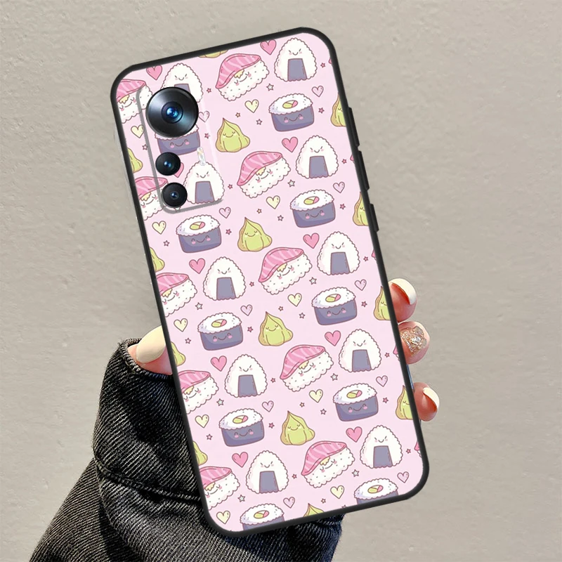 Kawaii Sushi Crowd Design Phone Case