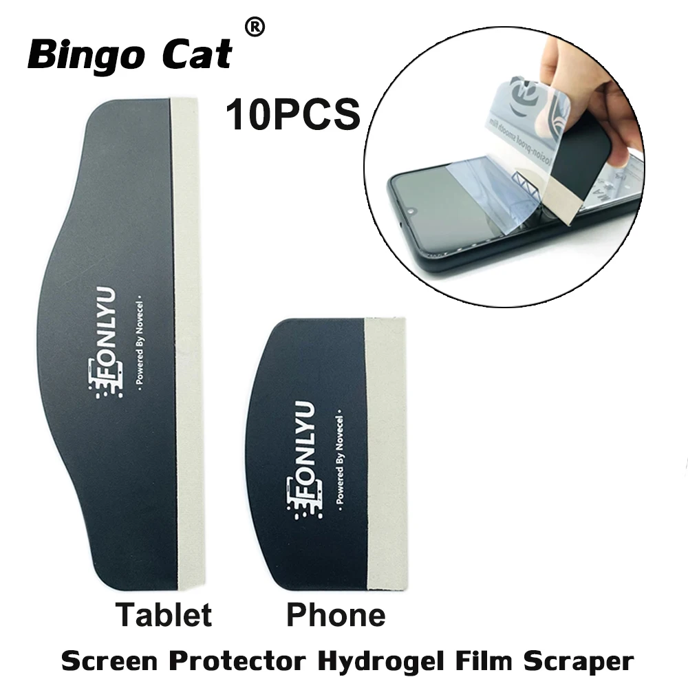 10PCS Screen Protector Hydrogel Film Scraper Squeegee De bubble Scratch