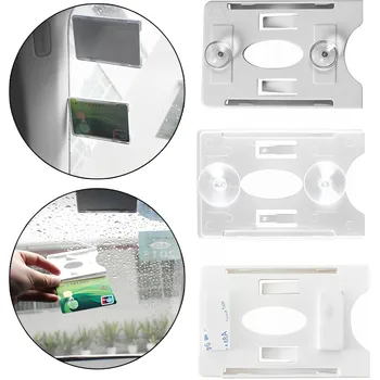 Porta carte per auto Custodia per carta organizzativa per auto per etichetta in vetro per parabrezza Durevole ID IC Card Porta biglietti per parcheggio Accessori auto