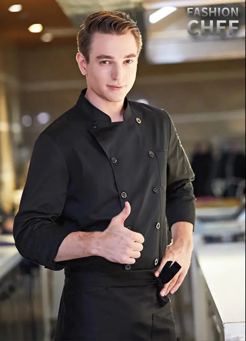 Customizable Professional Chef Jacket - Free Logo Printing Workwear 6