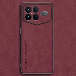 Matte Frosted Anti - Shock Hard Plastic Case with Leather Cover (Wine Red)