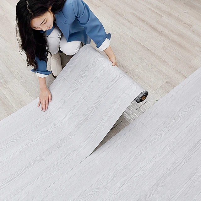 Autocollant de sol en Grain de bois épais de 40CM, ciment industriel, vinyle PVC, autocollant de carrelage auto-adhésif imperméable, décoration de maison 3