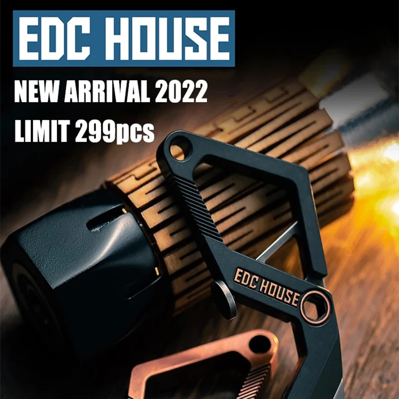 

LAUTIE Finger Crane Crowbar EDC Bottle Opener Outdoor Portable Keychain Self-defense Equipment Multi-function Combination Tool