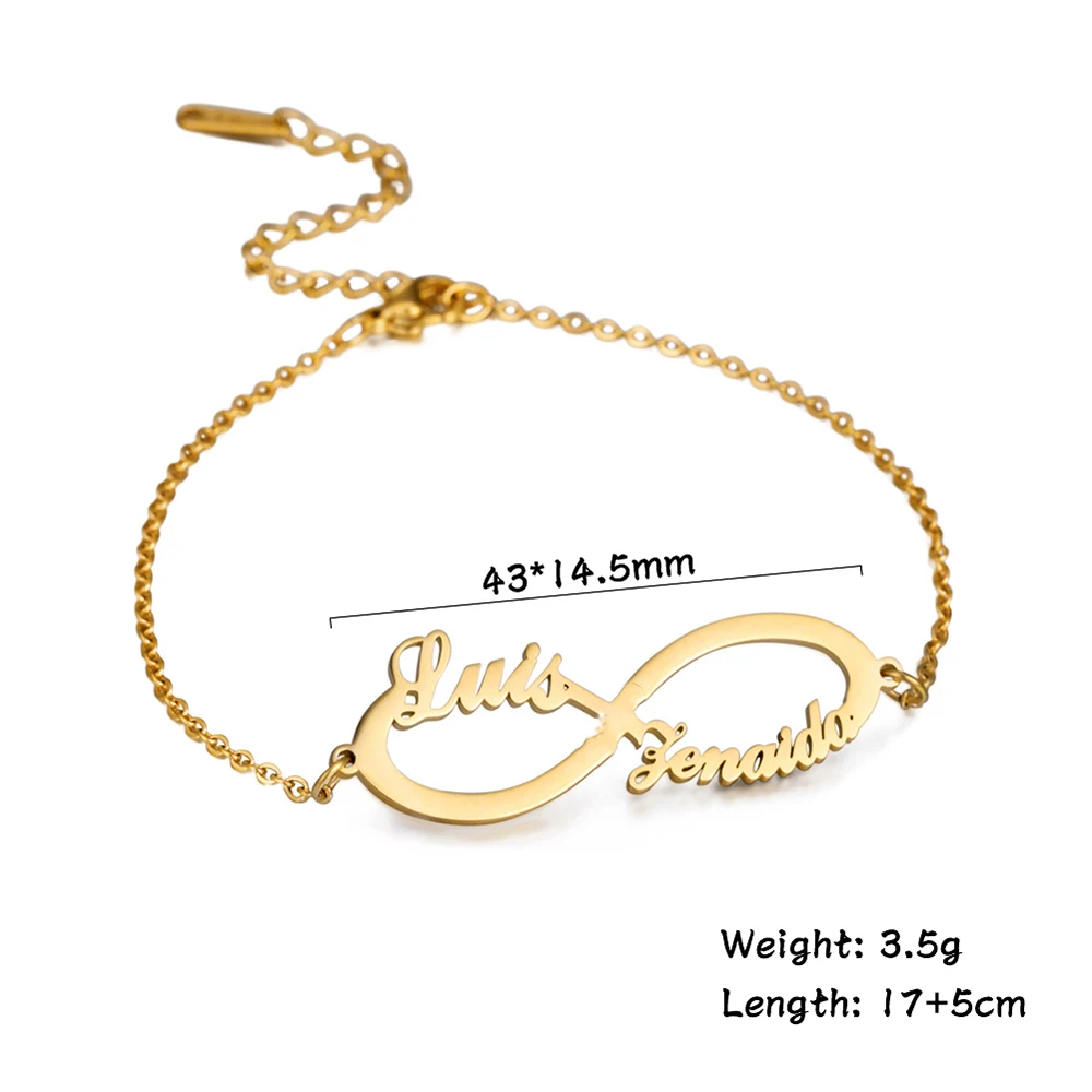 Bracciale con nome personalizzato BR12 Dorato | Clessidra