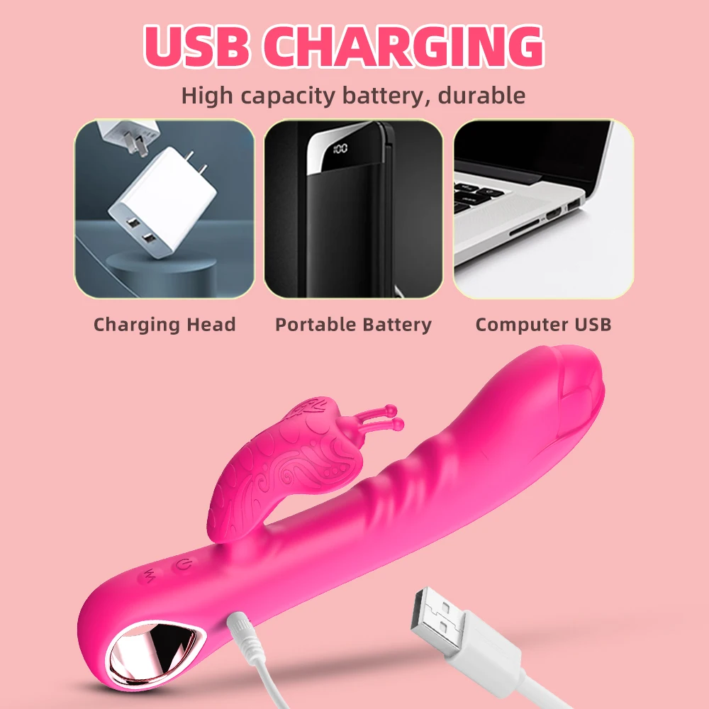 Rose Vibrator Vagina Massage Wand G Spot Clitoris Stimulator Dildo Vibrating Wand Adult Sex Toy For Women 18 + Erotic Sex Product