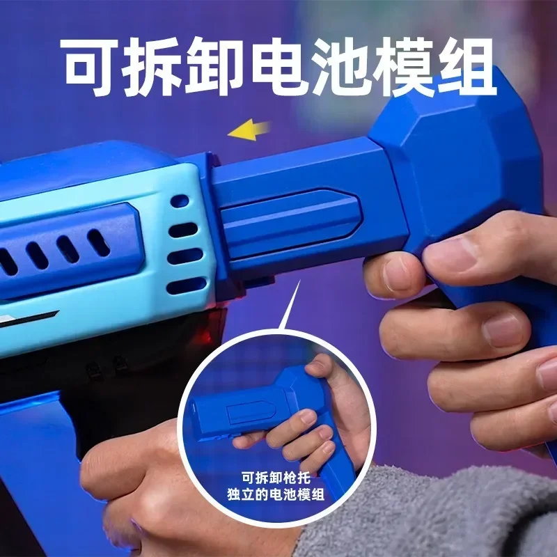 New fully automatic 57 hole new energy electric colorful light bubble gun children's outdoor interactive toy 2