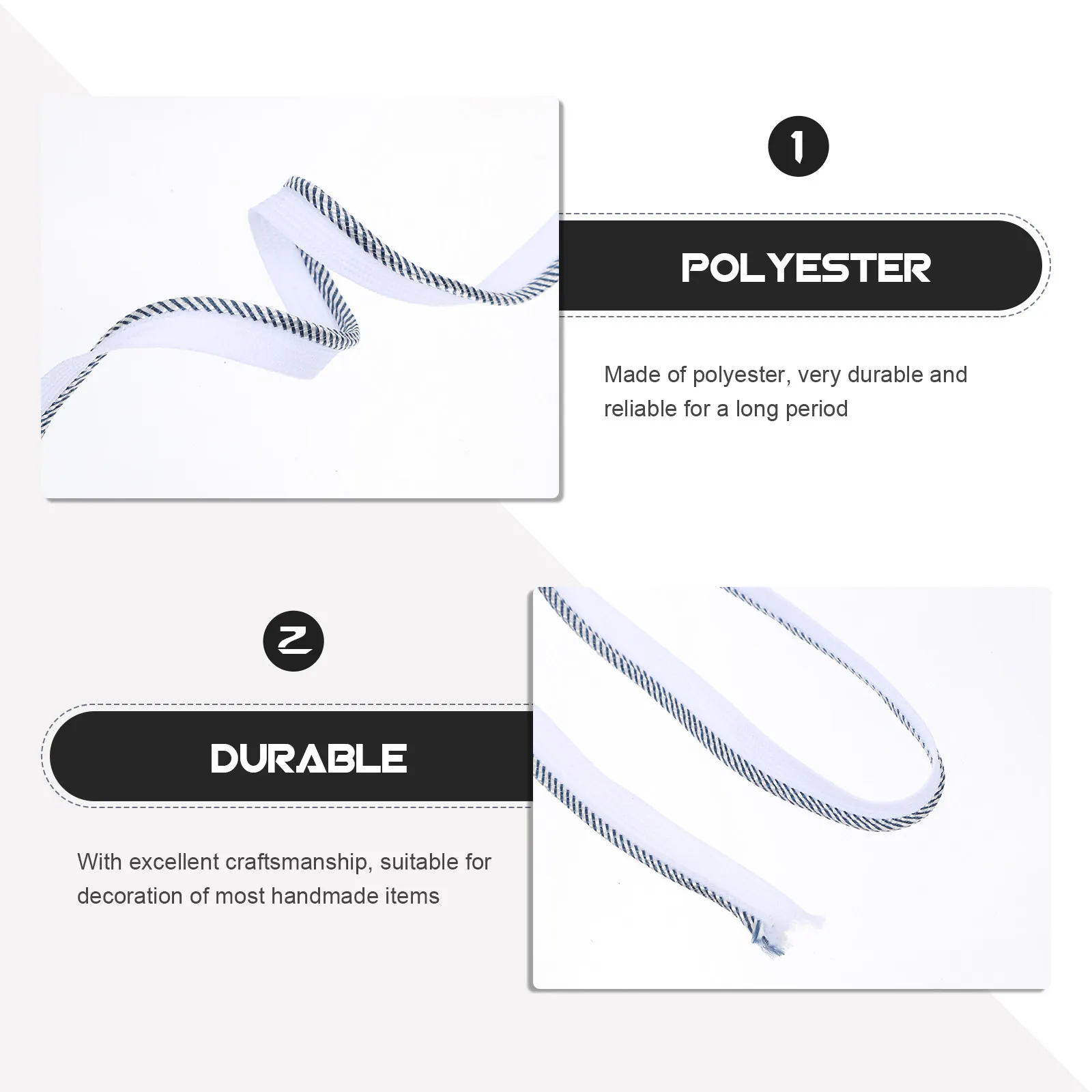 폴리에스터 꼬임끈 장식 1롤 DIY 바느질 프로젝트 커튼 장식 베개 커버 테두리 퀼트 장 브레이드 리본
