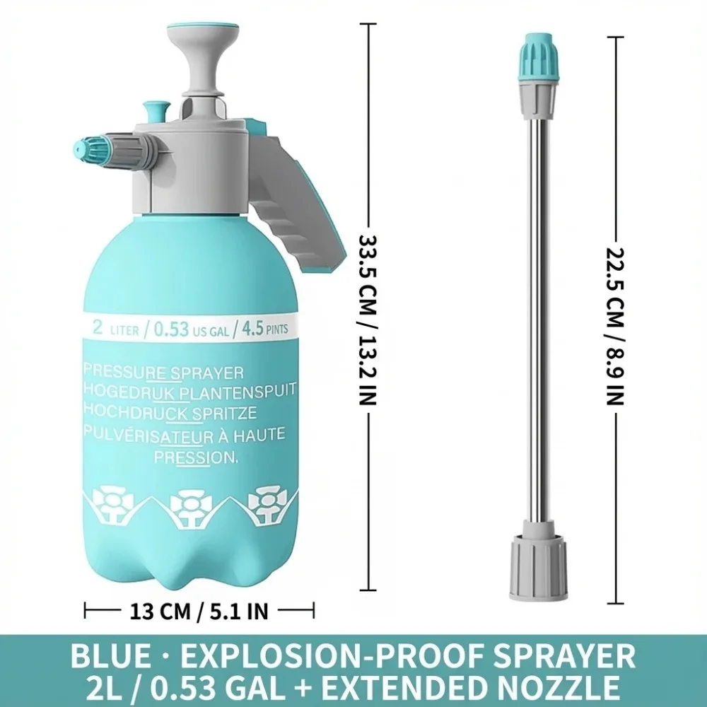 2L/3L/4L Handdruck-Wassersprüher mit Trigger-Luftpumpe, Garten-Desinfektionssprüher, Sprühflasche, Autoreinigungssprüher, Gießkanne
