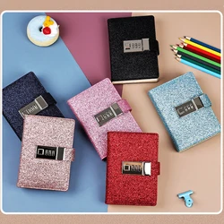 A7 Portable Mot De Passe Serrure Cahier Coloré Haute Flash En Cuir Mat Sentir Petit Carnet Agenda 2022 Carnet de Croquis 