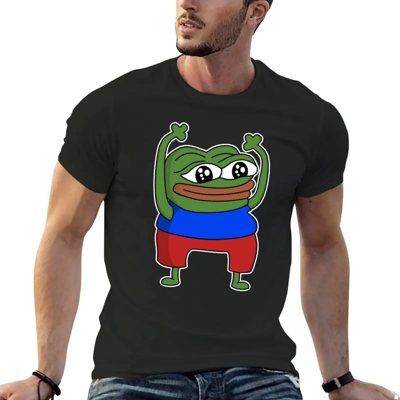 

HYPERS PepeHype - White Outline T-Shirt vintage clothes hippie clothes heavyweight t shirts for men