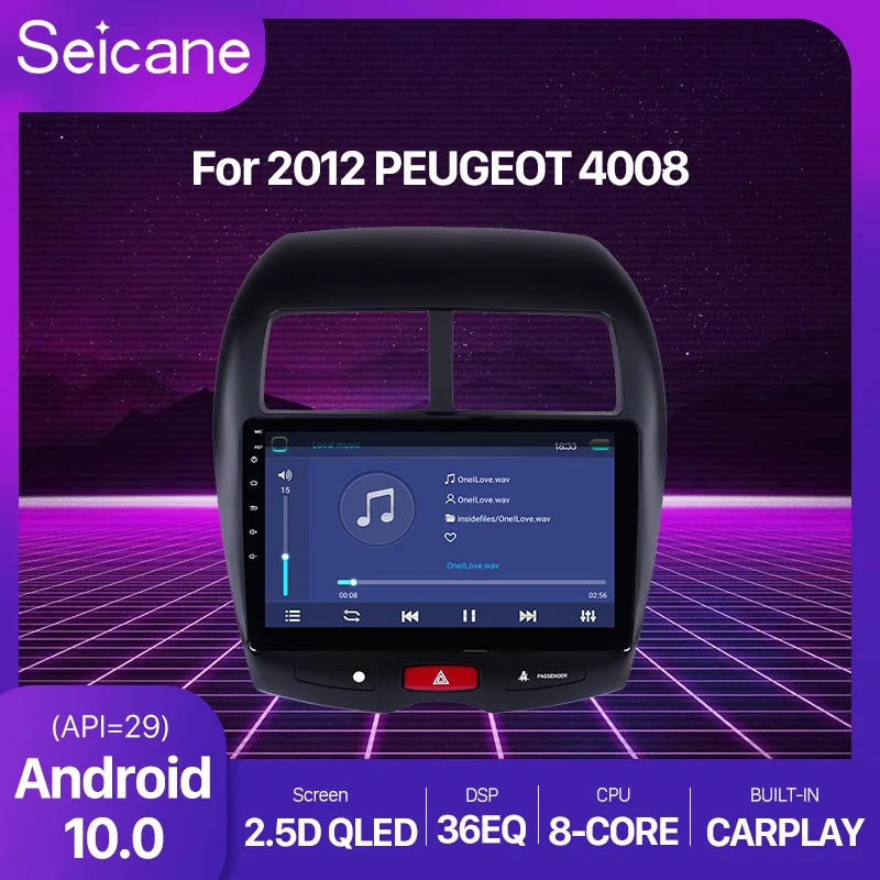 

Seicane 2din Android 10.0 Car Radio Stereo GPS Navigation Head Unit For CITROEN C4 2010 2011-2015 Mitsubishi ASX Peugeot 4008