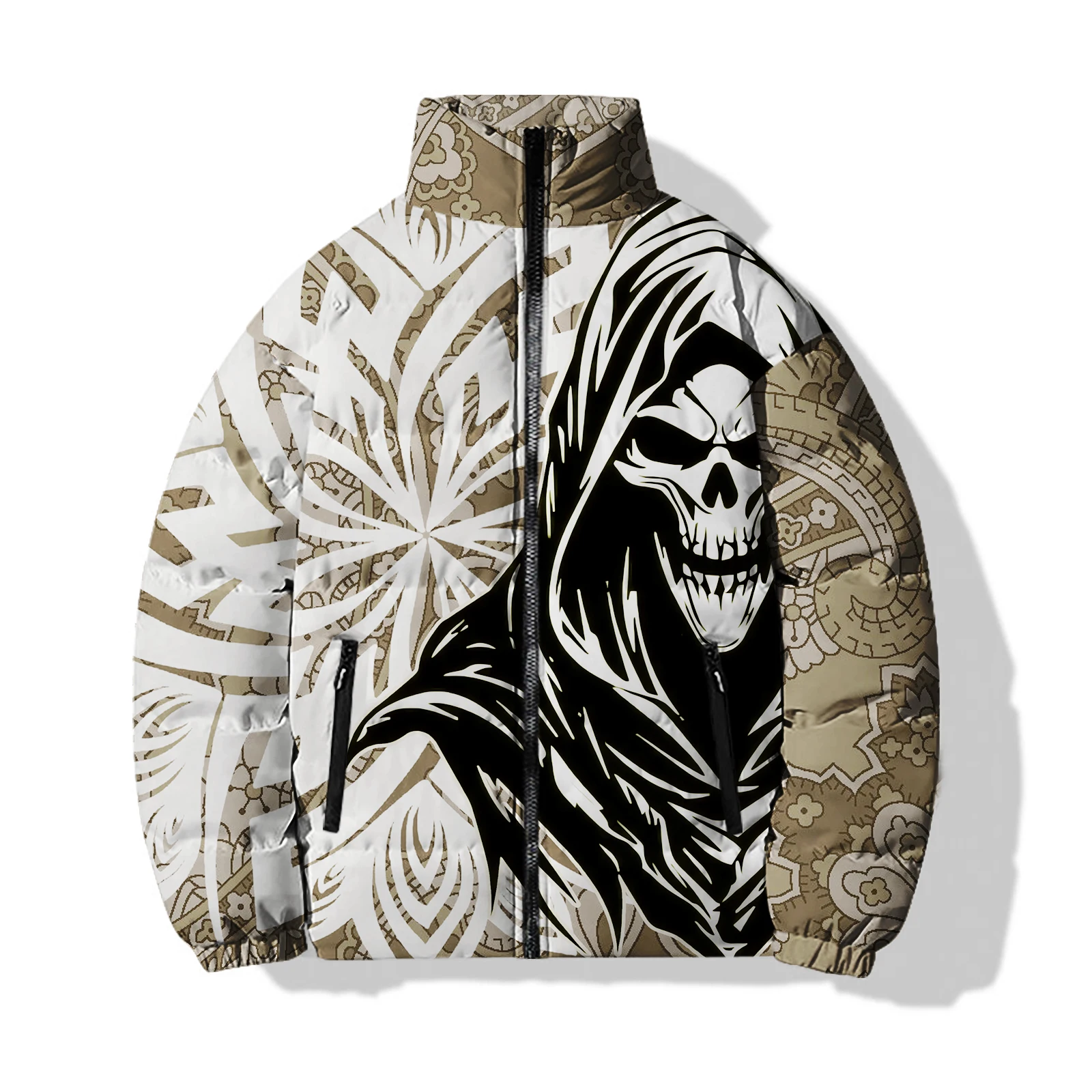 thumbnail image 1 of Esqueleto Nuevo en Abrigos de Plumas Chaquetas de Plumas con Estampado 3D y Acolchado de Calavera para Hombre 2024 Abrigo Masculino Moderno Abrigo Cálido para Hombre para el Frío en Invierno, 1 of 5
